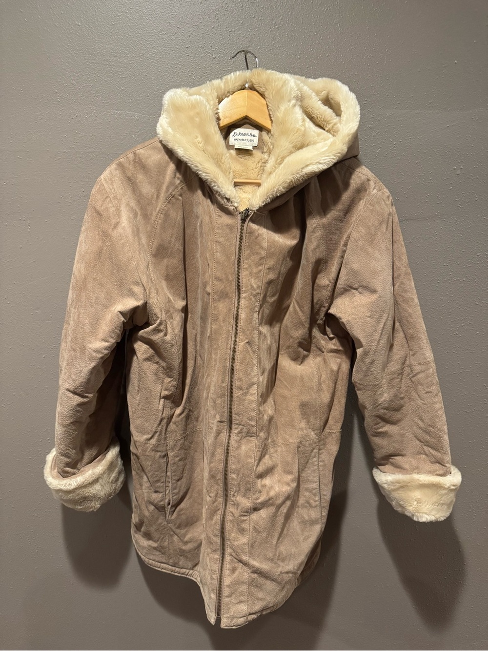 St. John’s Bay Suede Leather Fur Jacket